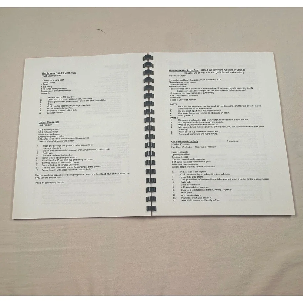 Good Friends Good Food Community Cookbook Kathy Lanz Yellow Spiral Bound Recipes